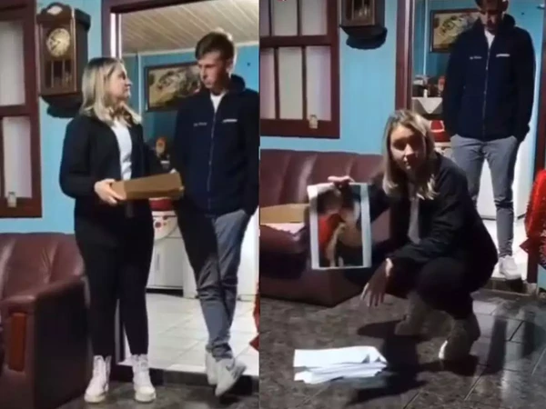 Imagem de Marido exposto no 'chá revelação da traição' surge com suposta amante