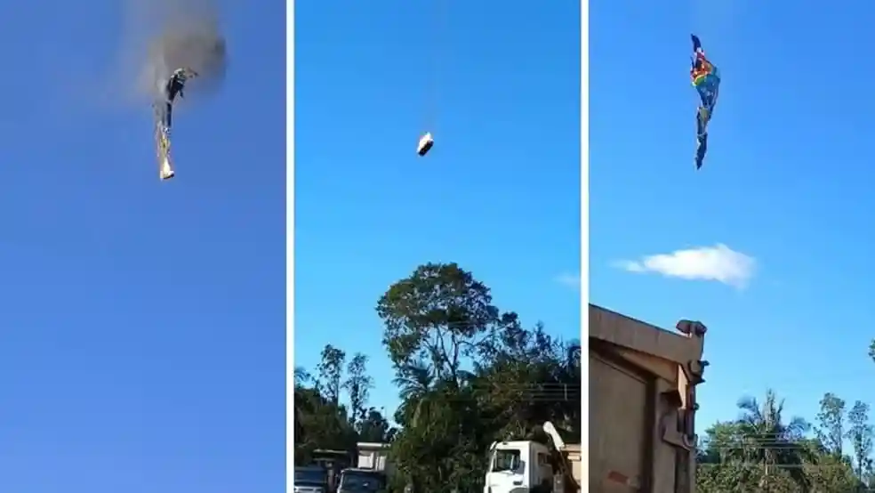 Imagem de Pessoas morrem e outras ficam feridas após balão pegar fogo em Santa Catarina