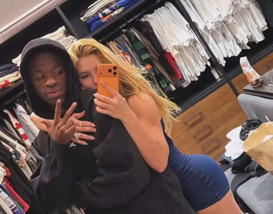 Imagem de Virginia e Vini Jr surgem abraçados em clima de despedida: "Deus acompanhe"