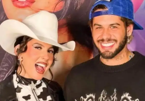 Imagem de Ana Castela e Zé Felipe protagonizam primeiro beijo em programa de TV;