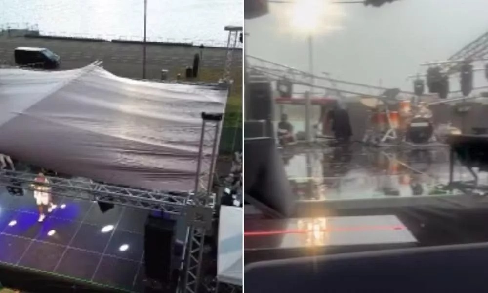 Imagem de Show de Xanddy Harmonia em Milão é interrompido por chuva de granizo