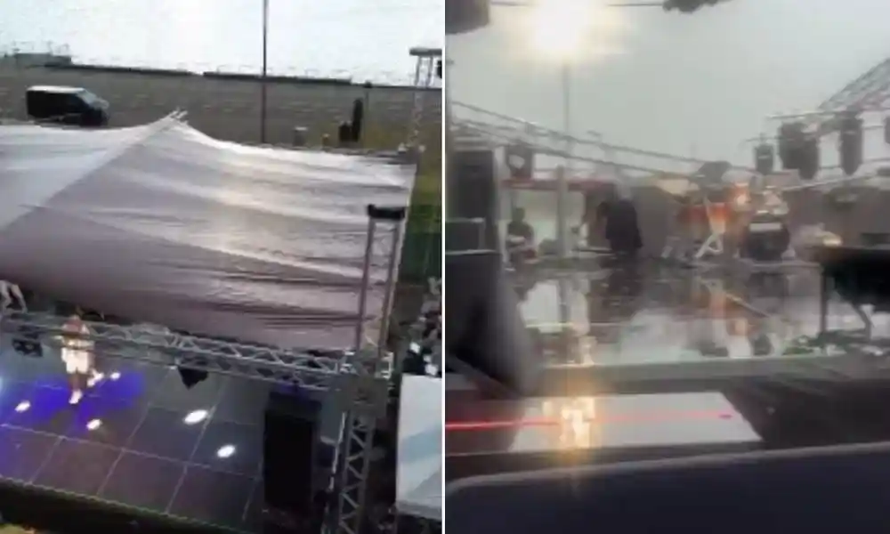 Imagem de Show de Xanddy Harmonia em Milão é interrompido por chuva de granizo