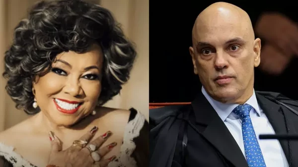 Imagem de Alcione se empolga ao revelar crush em Alexandre de Moraes: 'Meu careca, um gato'