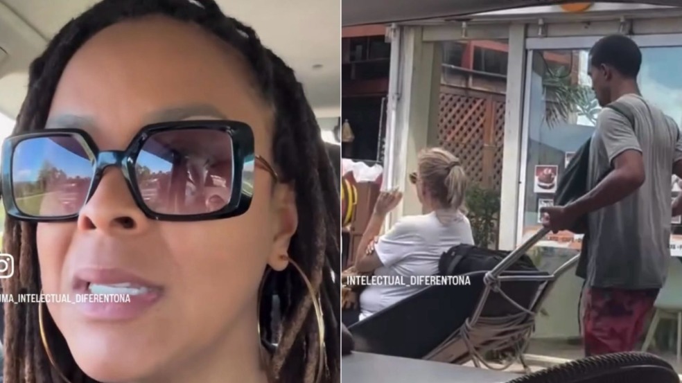 Imagem de Influenciadora critica cena de homem negro carregando turista branca